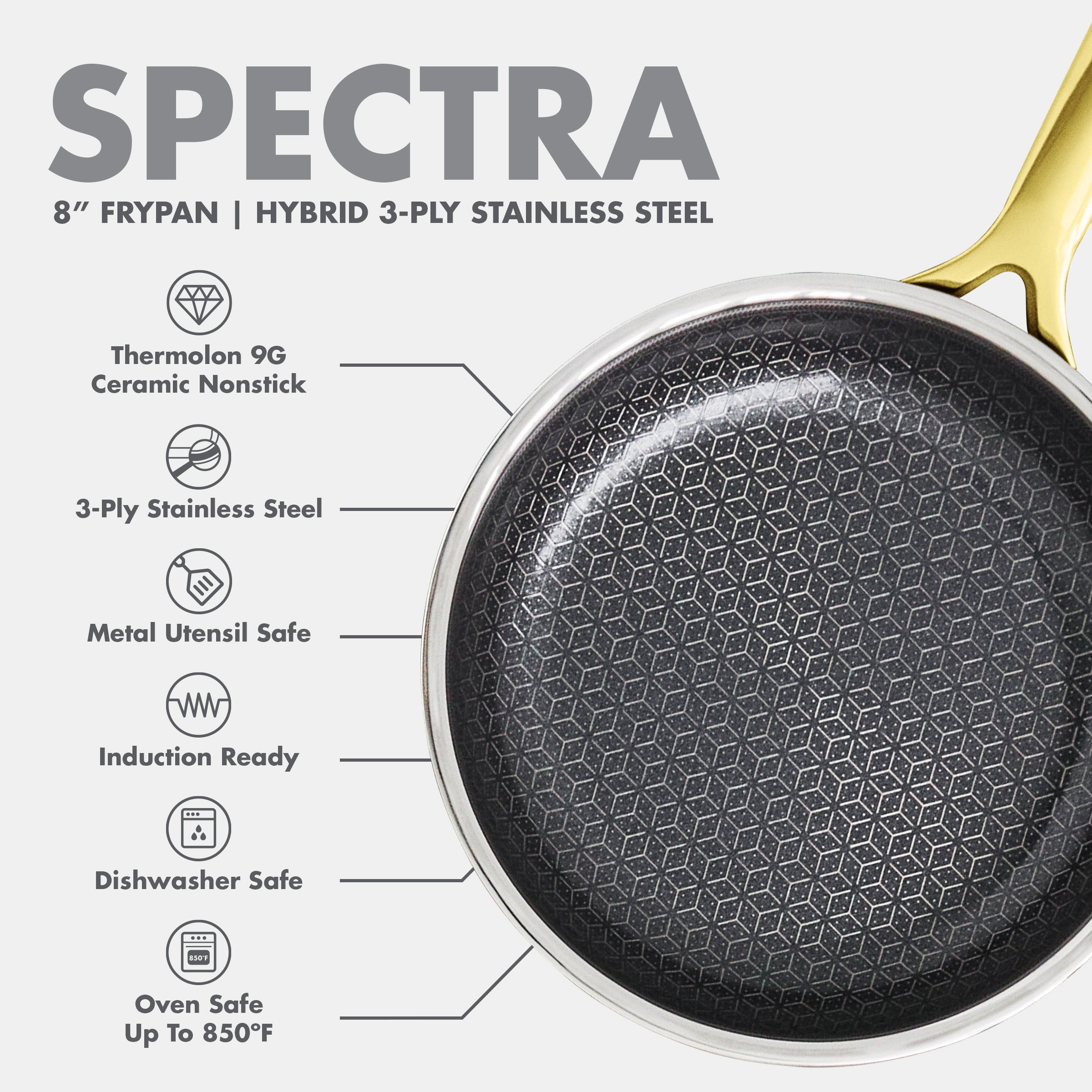 Spectra Gold Thermobond Hybrid Ceramic Nonstick 8" Frypan