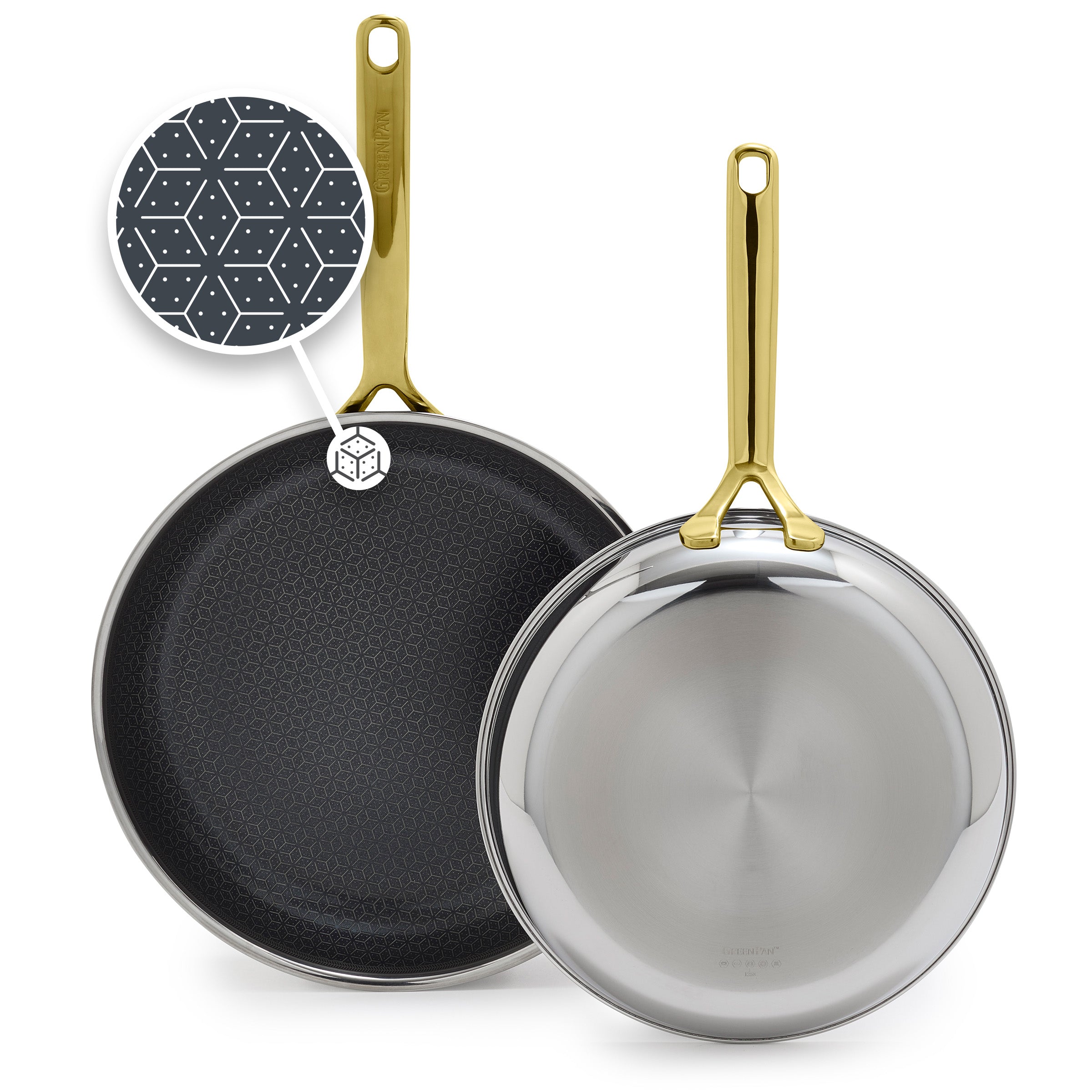 Spectra Gold Thermobond Hybrid Ceramic Nonstick 10" and 12" Frypan Set