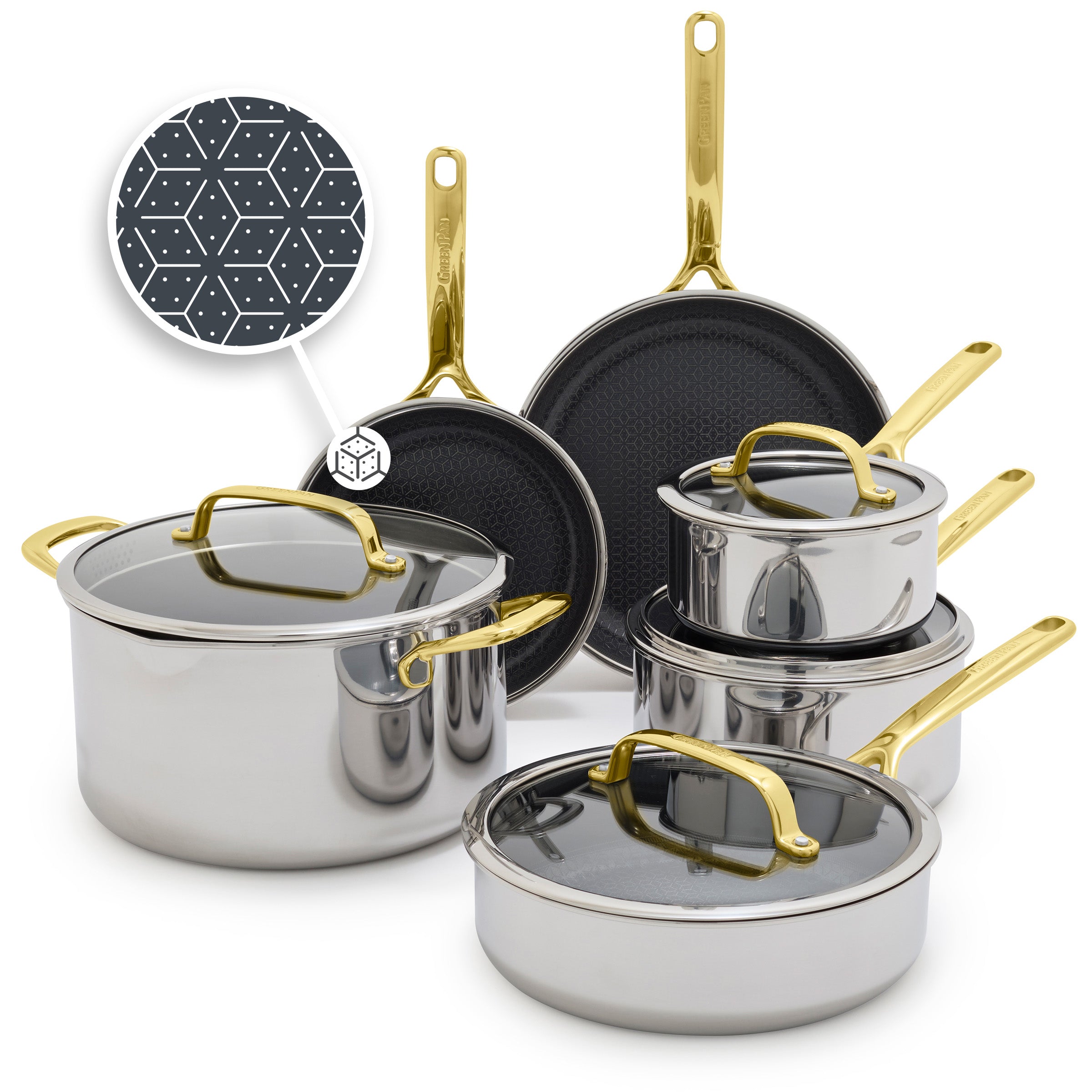 Spectra Gold Thermobond Hybrid Ceramic Nonstick 10-Piece Cookware Set