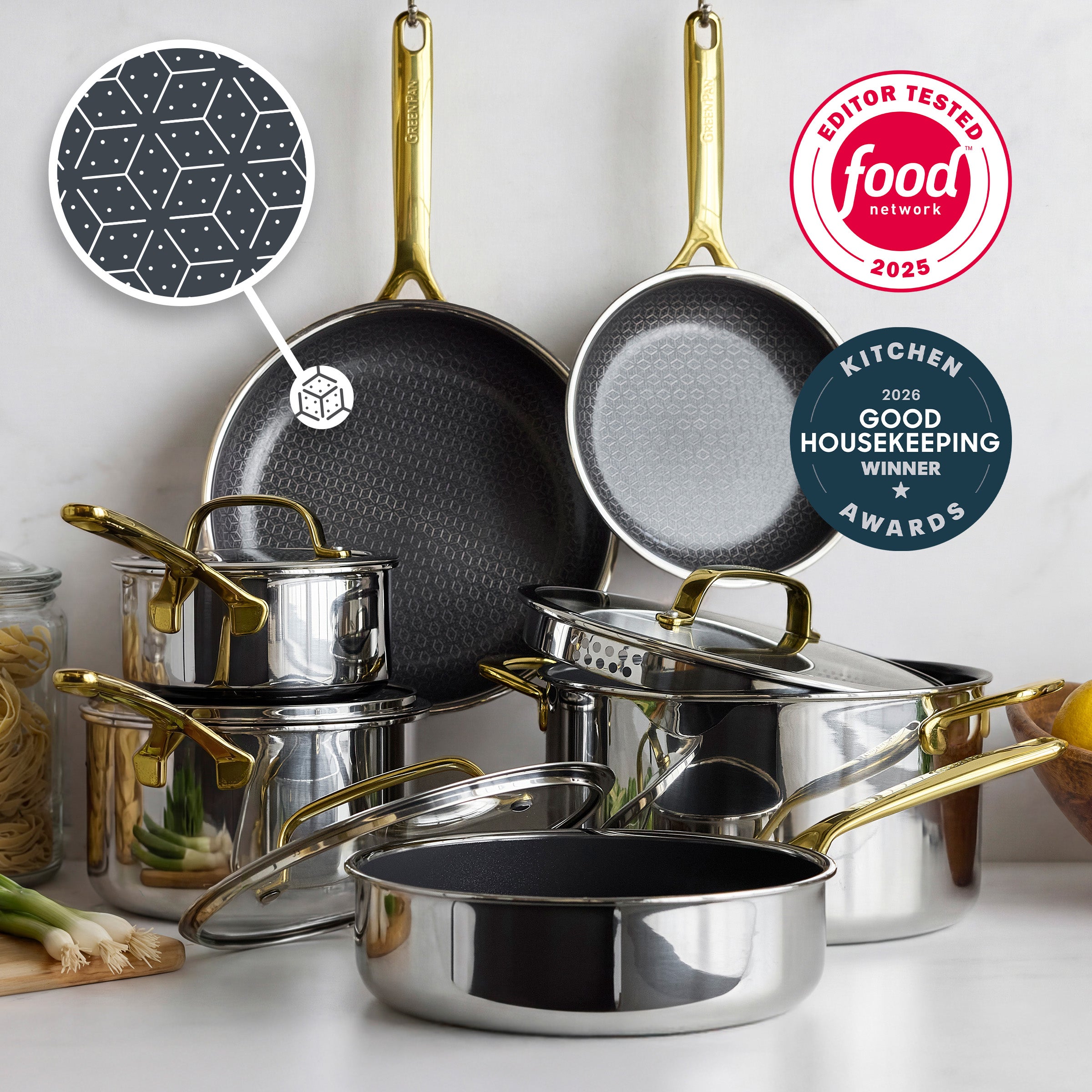 Spring Lane Cookware GreenPan Spectra 10-Piece Set | Thermobond™ Hybrid Cookware | GreenPan