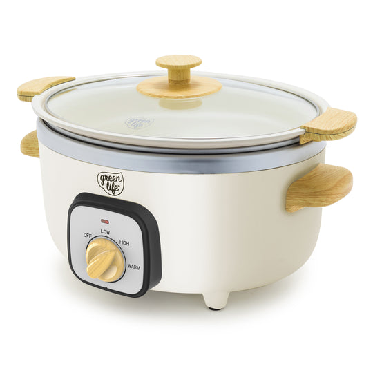 GreenLife Healthy 3.5-Quart Slow Cooker | Cream