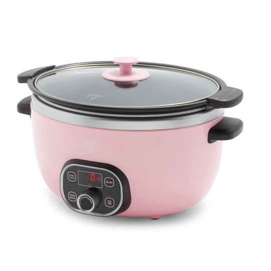 GreenLife Healthy 8-Quart Slow Cooker | Pink
