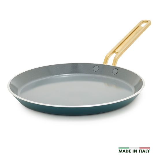 Stanley Tucci™ Ceramic Nonstick 10" Crepe and Omelette Pan | Venetian Teal