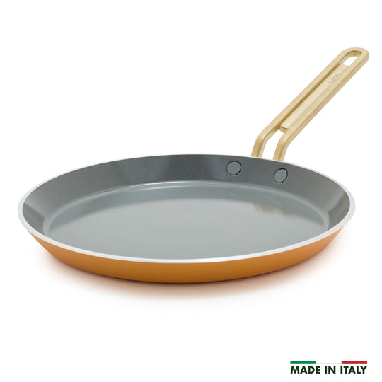 Stanley Tucci™ Ceramic Nonstick 10" Crepe and Omelette Pan | Roma Gold
