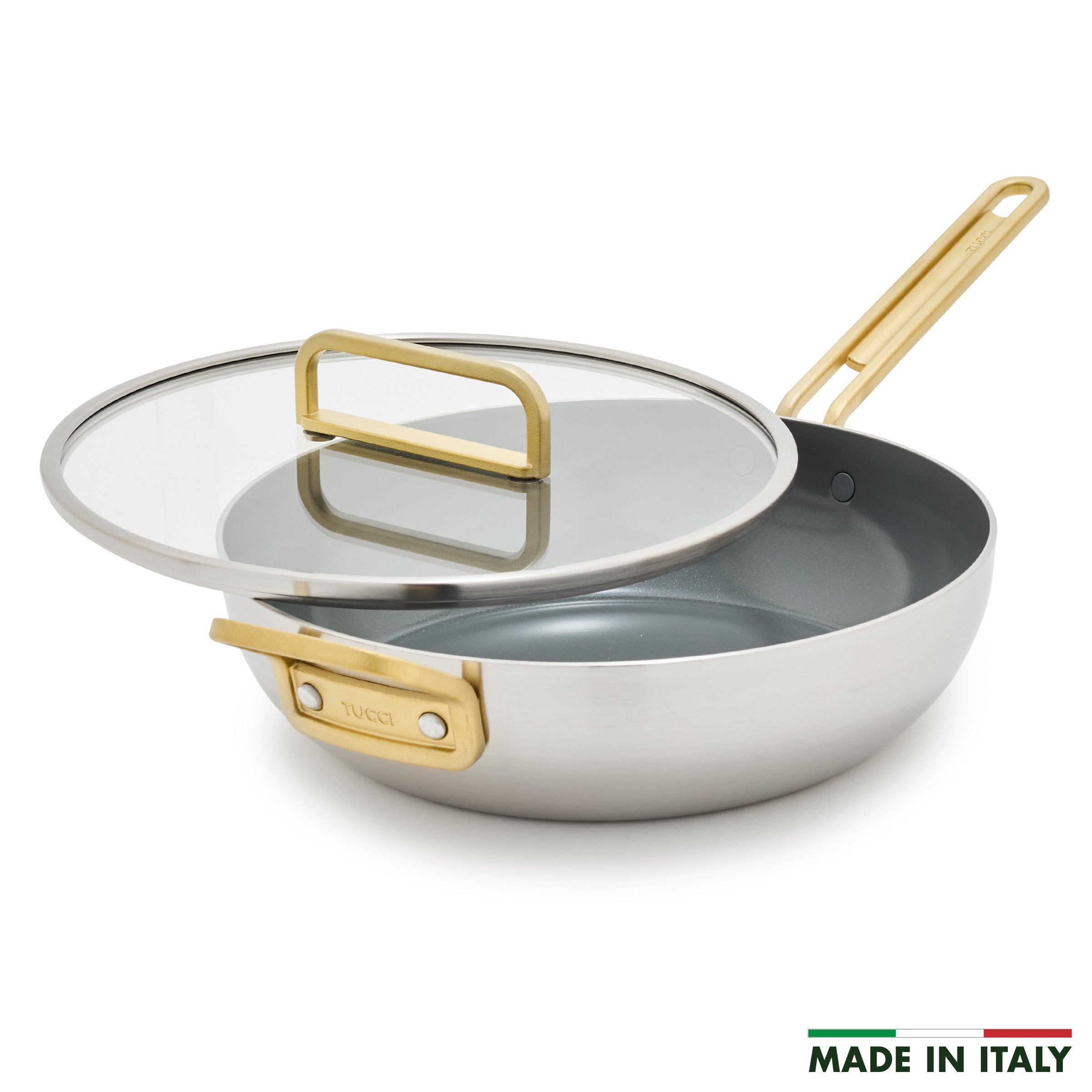 Stanley Tucci™ Stainless Steel Ceramic Nonstick 4.5-Quart Stanley Pan Jr. with Lid