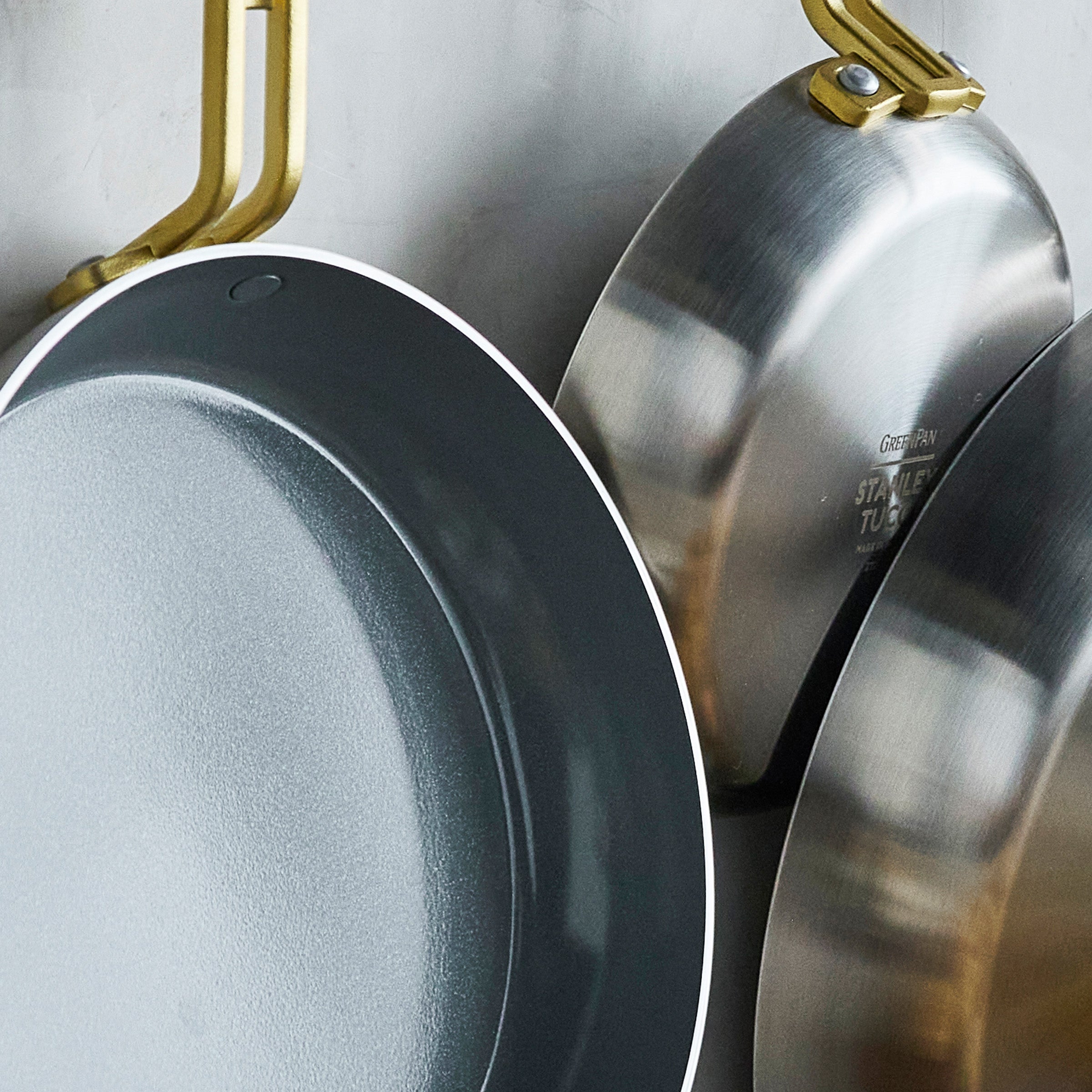 Stanley Tucci™ Stainless Steel Ceramic Nonstick 8", 10" and 12" Frypan Set