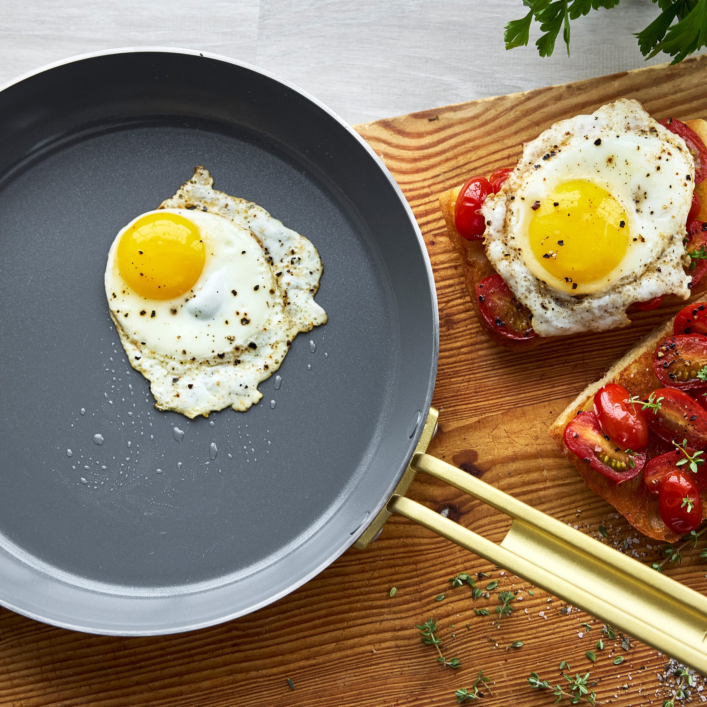 Stanley Tucci™ Stainless Steel Ceramic Nonstick 8", 10" and 12" Frypan Set