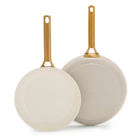 Reserve Pro Ceramic Nonstick 10" and 12" Frypan Set | Macadamia