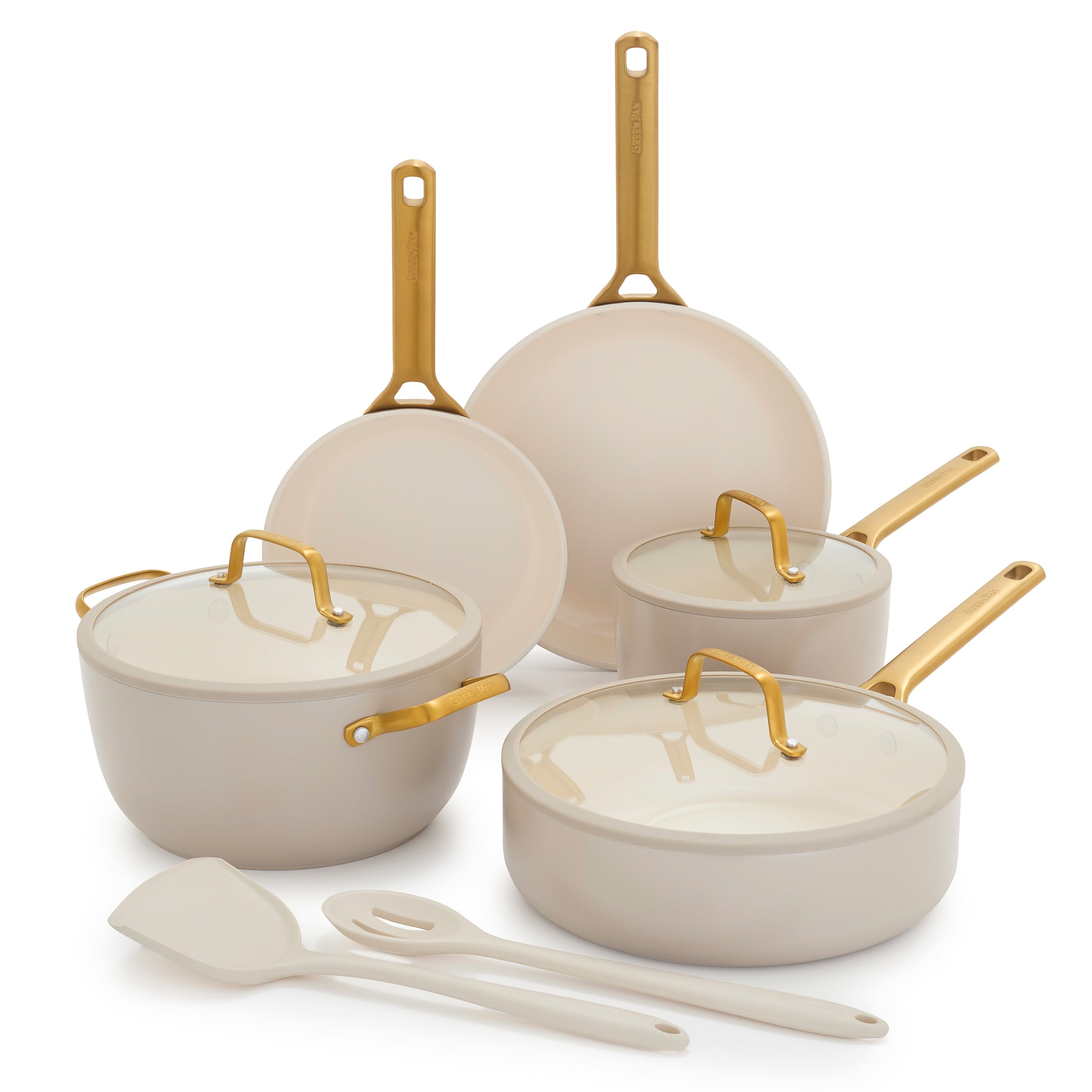 Reserve Pro Ceramic Nonstick 10-Piece Cookware Set | Macadamia