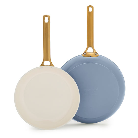 Reserve Pro Ceramic Nonstick 10" and 12" Frypan Set | Ocean