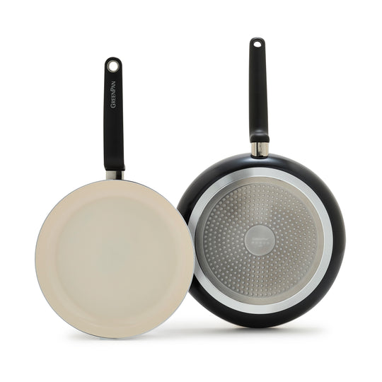 Rio Advanced Ceramic Nonstick 10" & 12" Frypan Set | Black