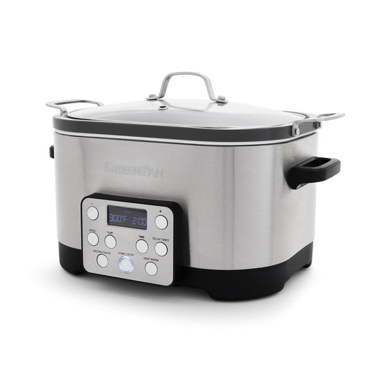 7-in-1 6-Quart Slow Cooker with In-Pot Browning | Stainless Steel