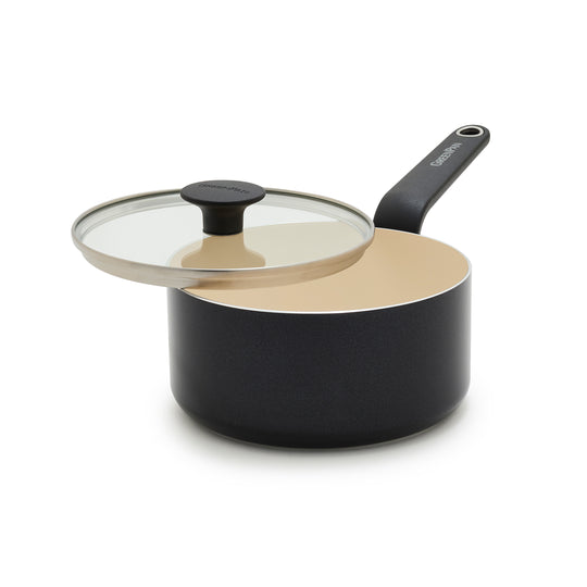 Rio Advanced Ceramic Nonstick 2-Quart Saucepan with Lid | Black