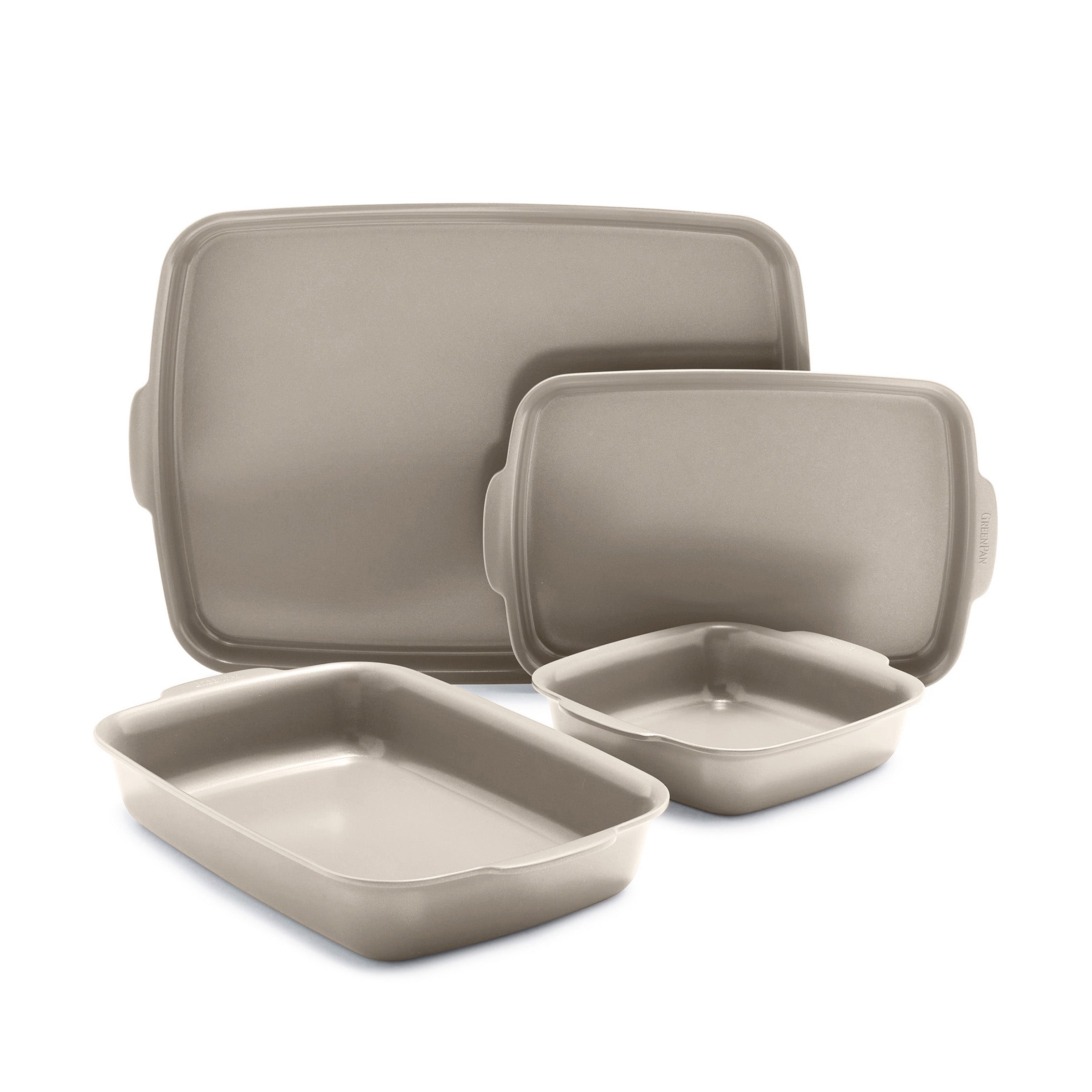 Premiere Ovenware Ceramic Nonstick 4-Piece Set | Taupe
