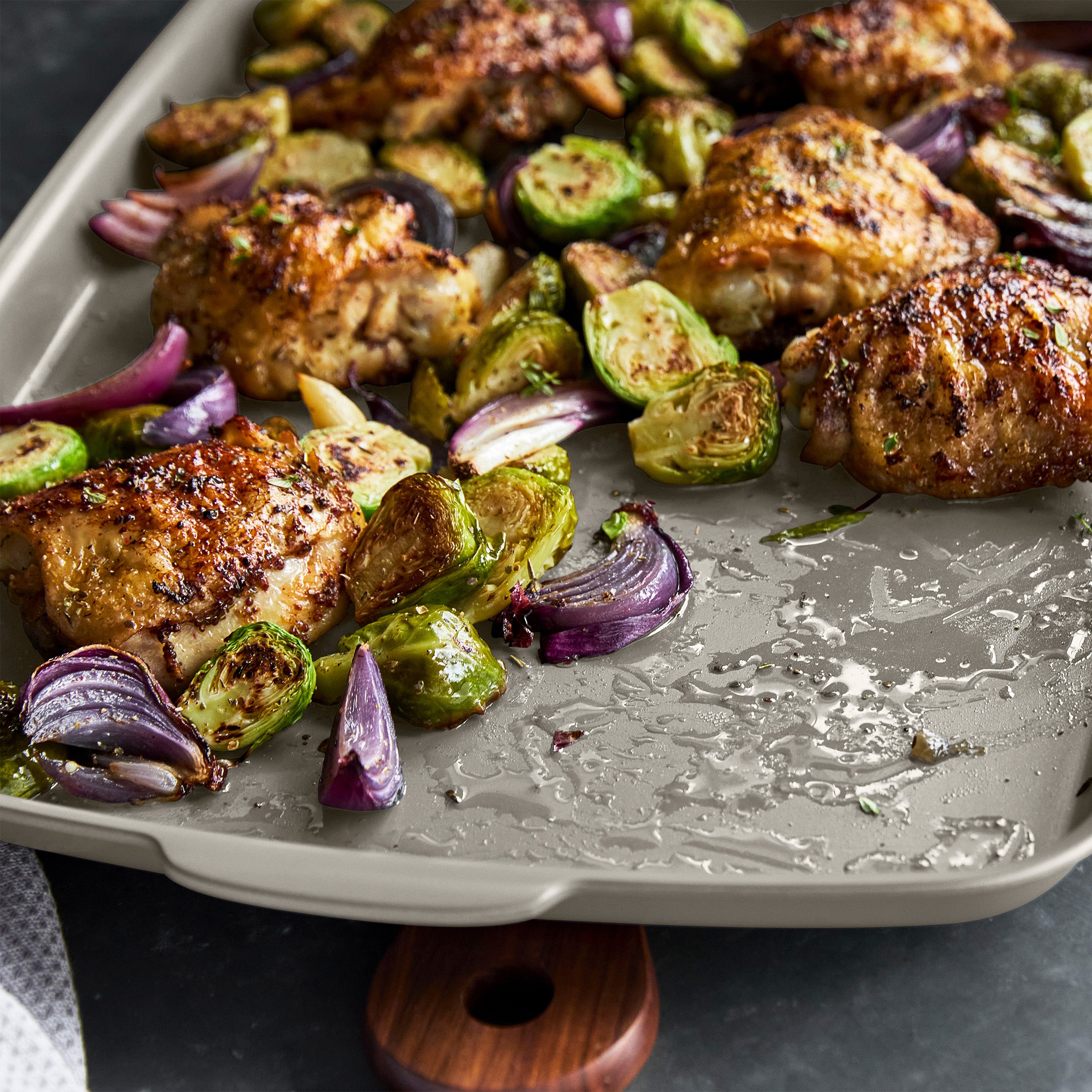 Premiere Ovenware Ceramic Nonstick 18" x 13" Half Sheet Pan | Taupe