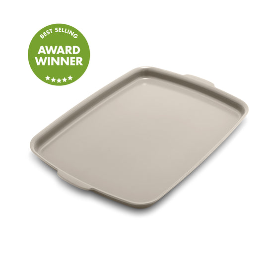 Premiere Ovenware Ceramic Nonstick 18" x 13" Half Sheet Pan | Taupe