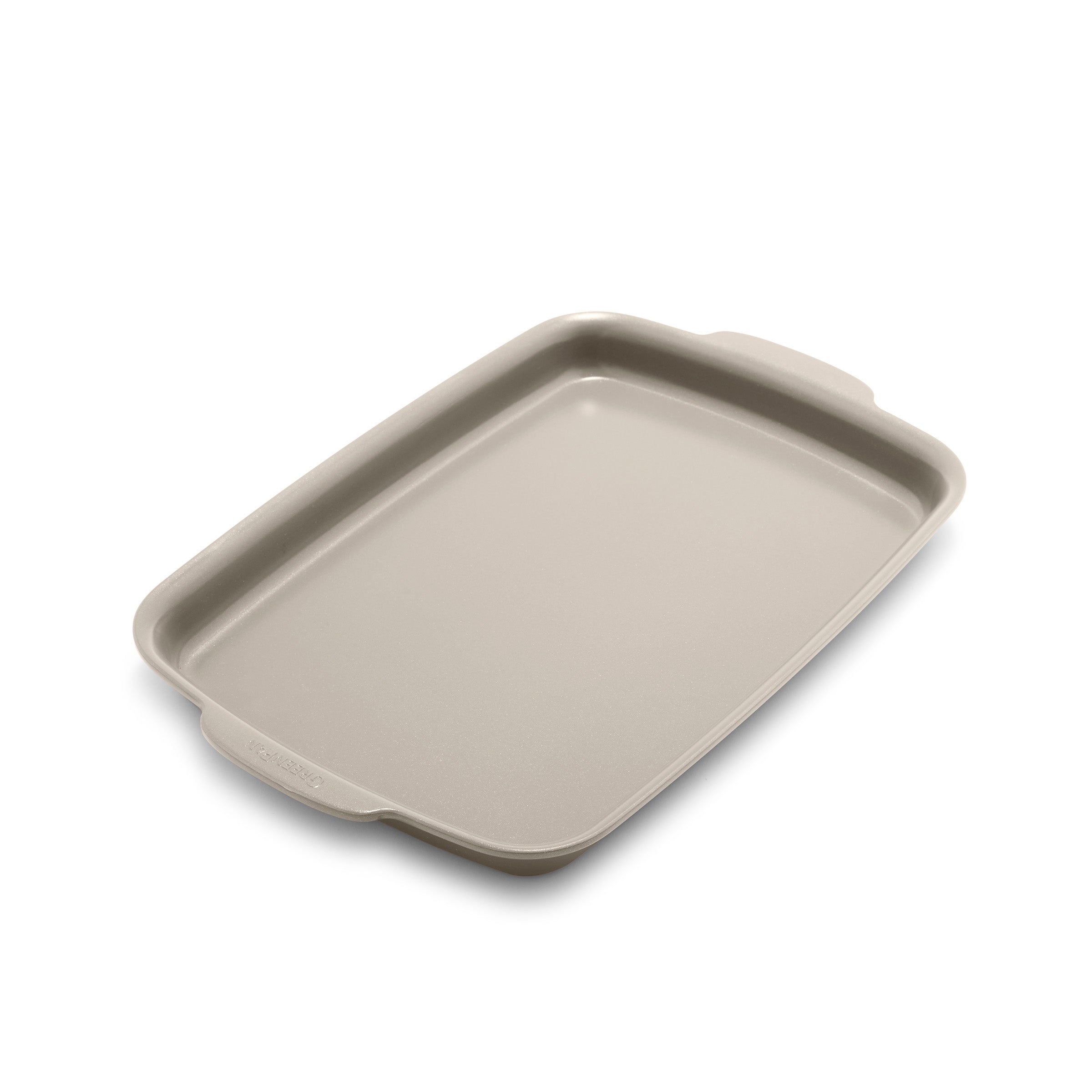 Premiere Ovenware Ceramic Nonstick 13" x 9" Quarter Sheet Pan Set | Taupe