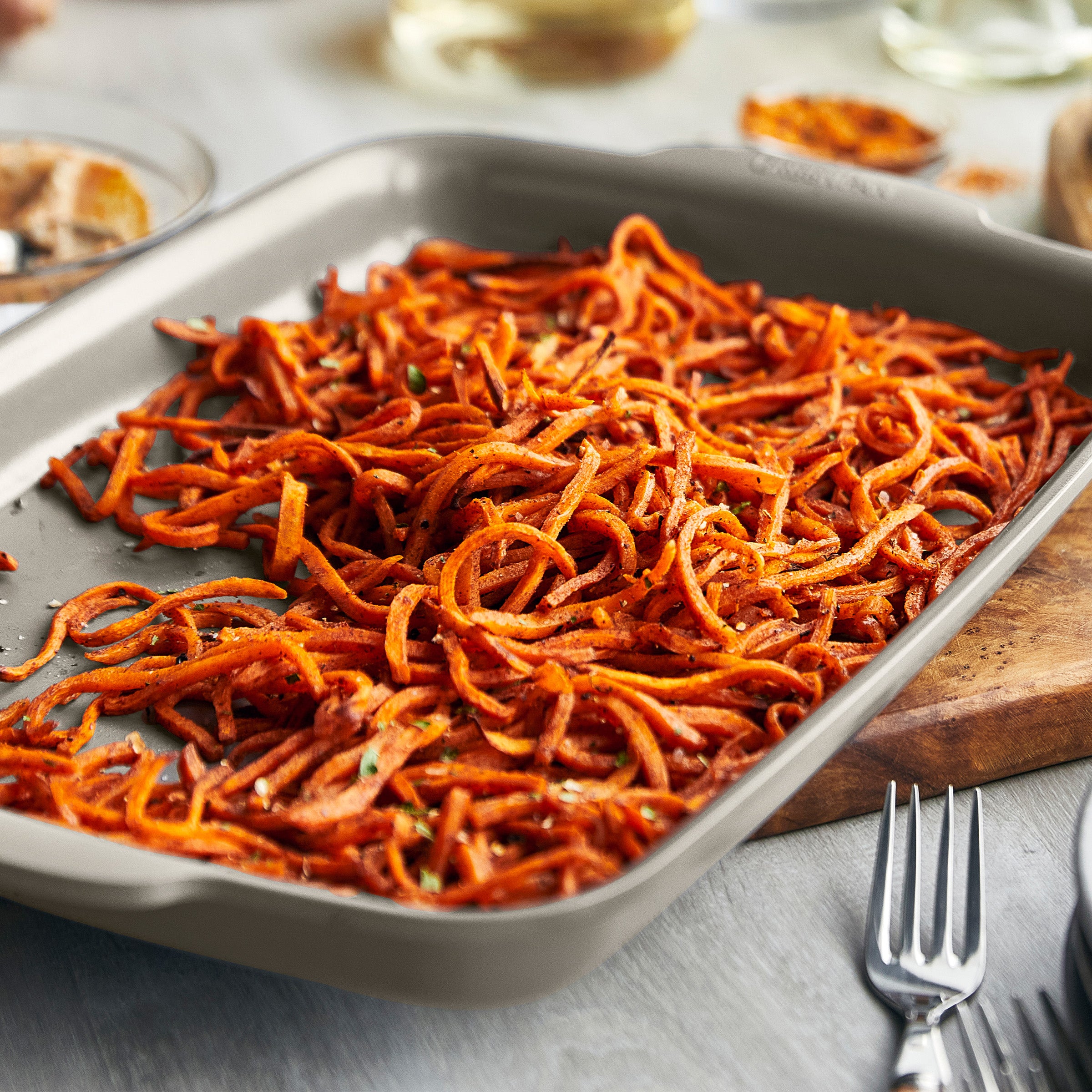 Premiere Ovenware Ceramic Nonstick 13" x 9" Quarter Sheet Pan Set | Taupe