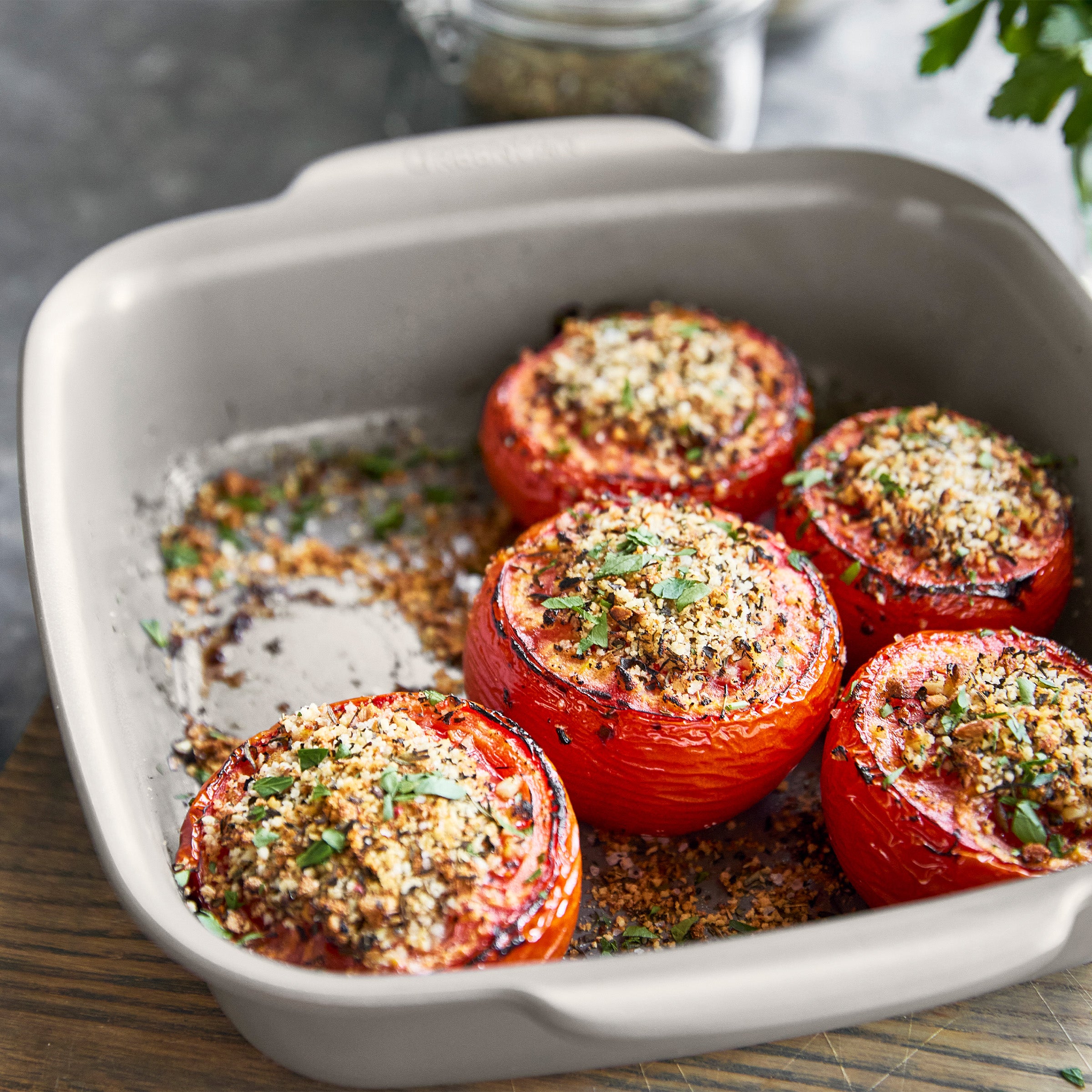 Premiere Ovenware Ceramic Nonstick 8" x 8" Square Baker | Taupe