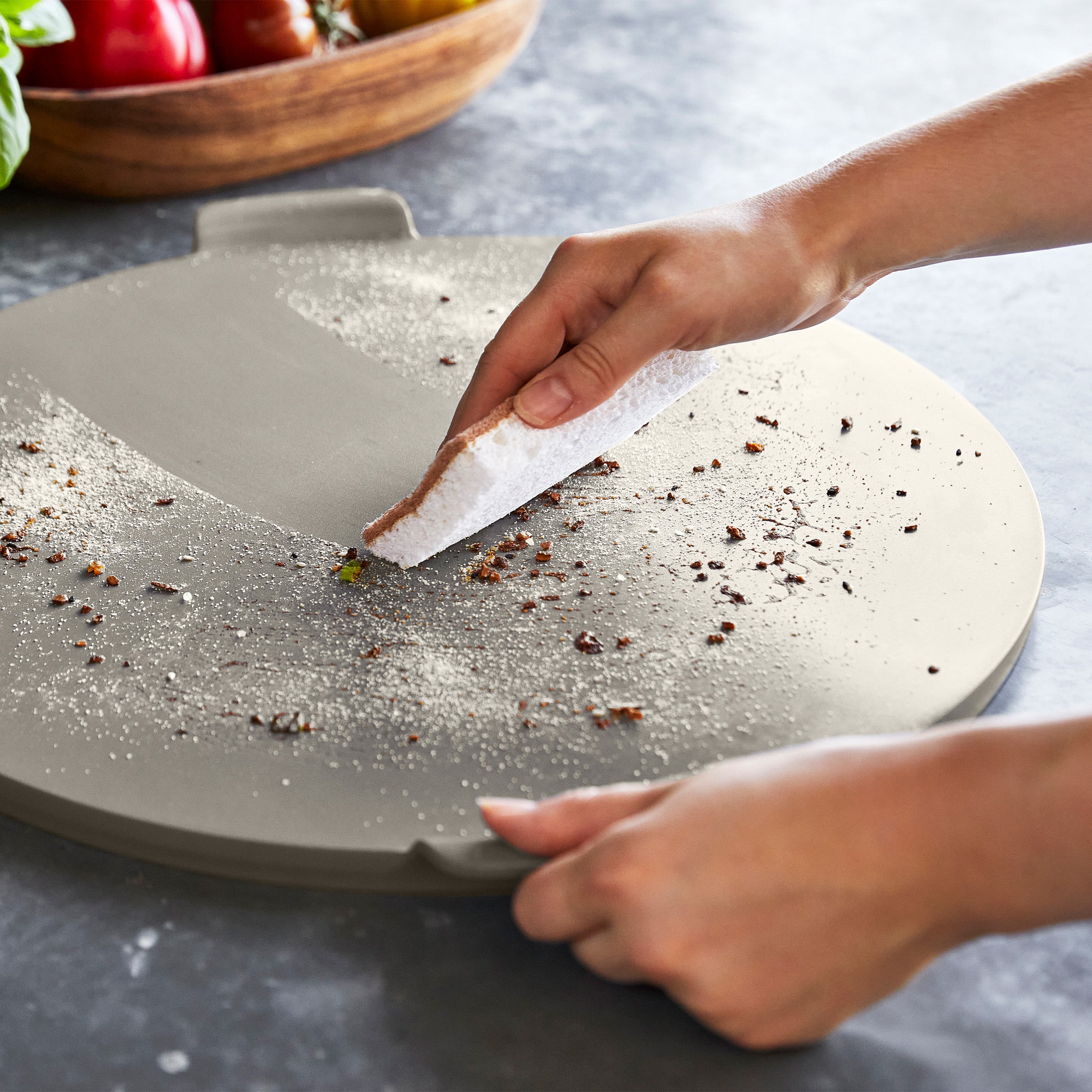 Premiere Ovenware 16.5" Round Pizza Baker | Taupe