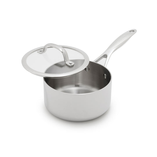 Valencia Pro Stainless Steel Uncoated 1.6-Quart Saucepan with Lid