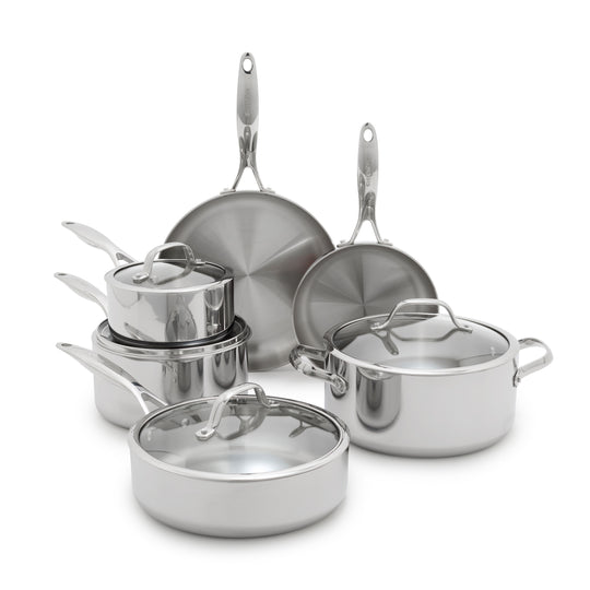 Valencia Pro Stainless Steel Uncoated 10-Piece Cookware Set
