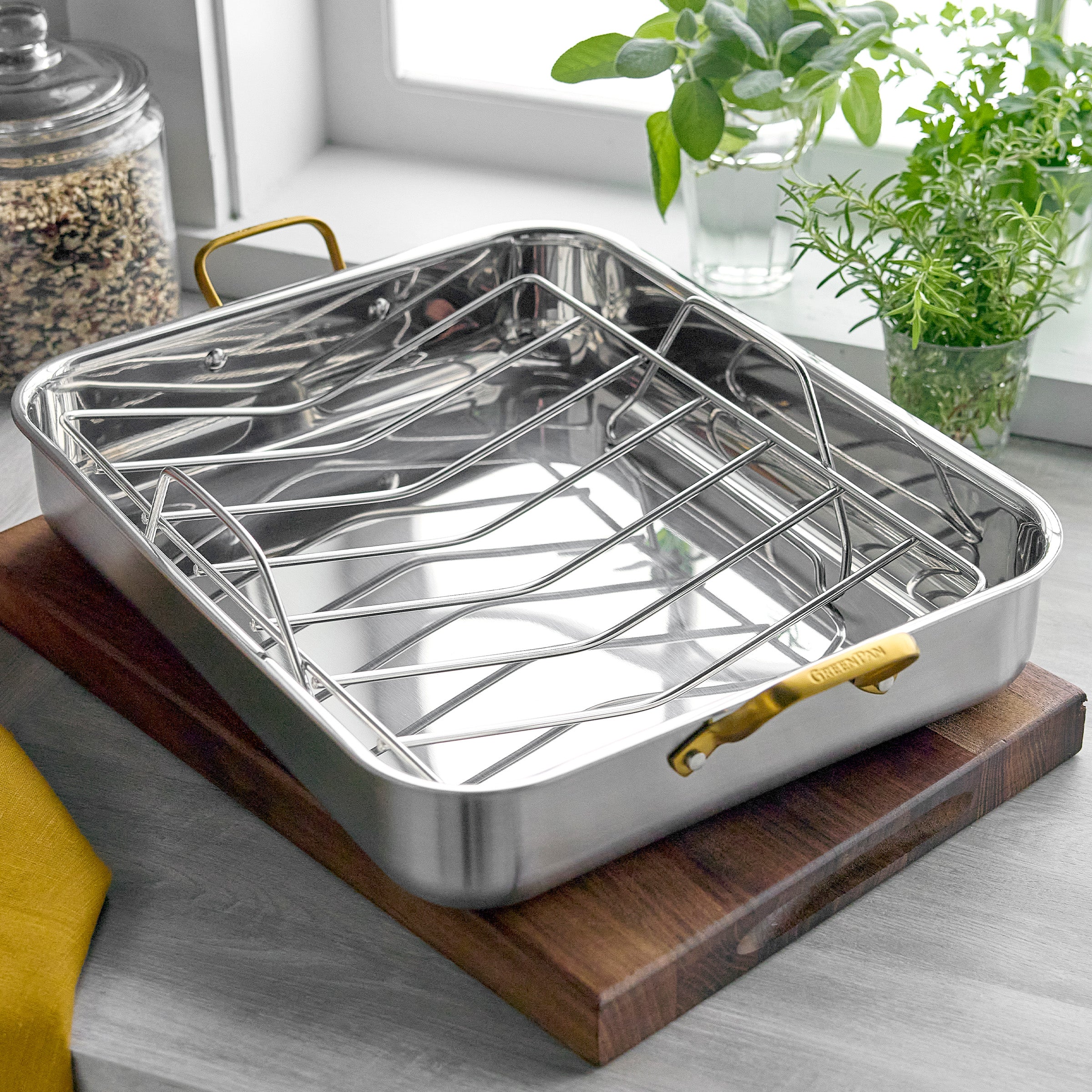 Reserve Stainless Steel 13" x 16" Roaster with Rack