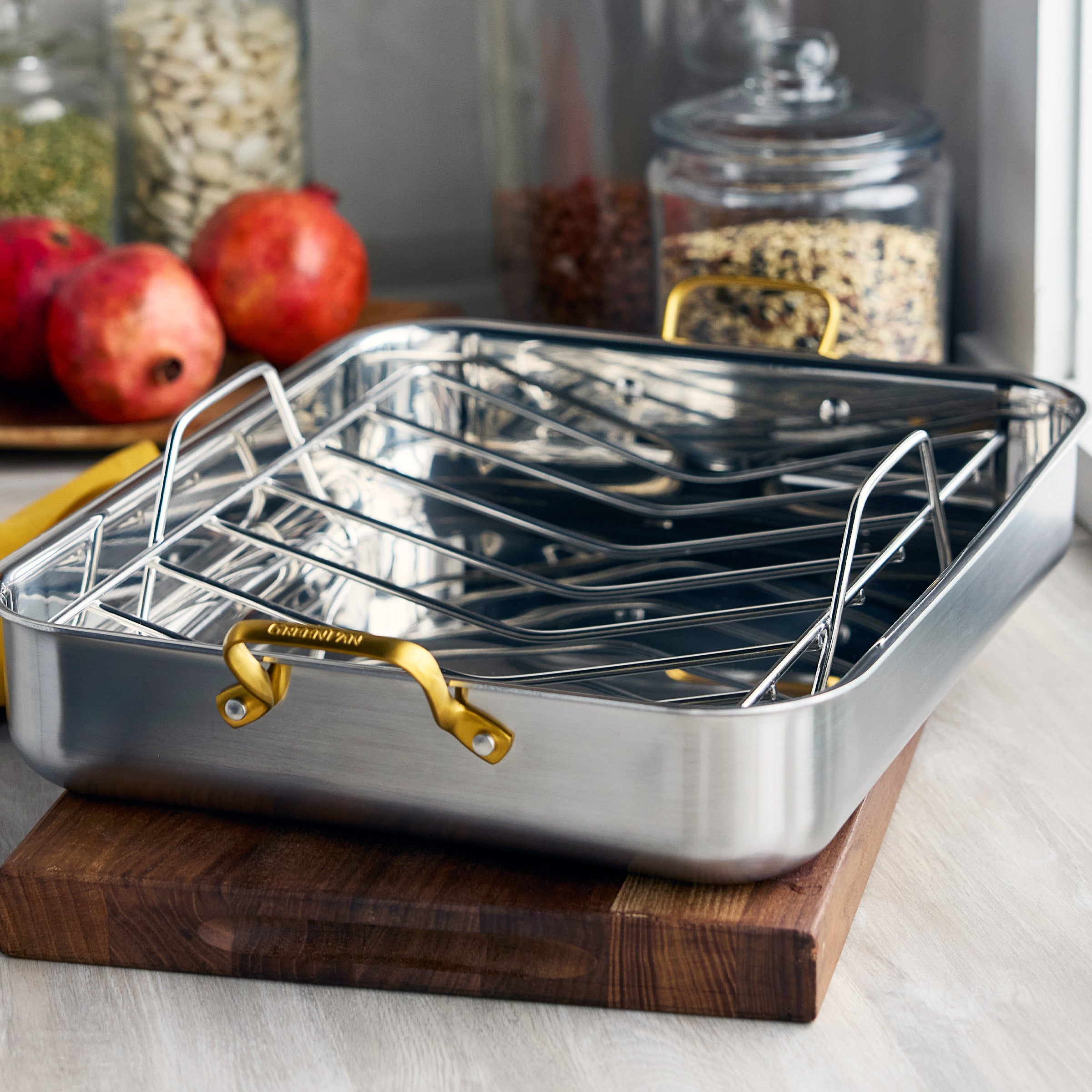 Reserve Stainless Steel 13" x 16" Roaster with Rack