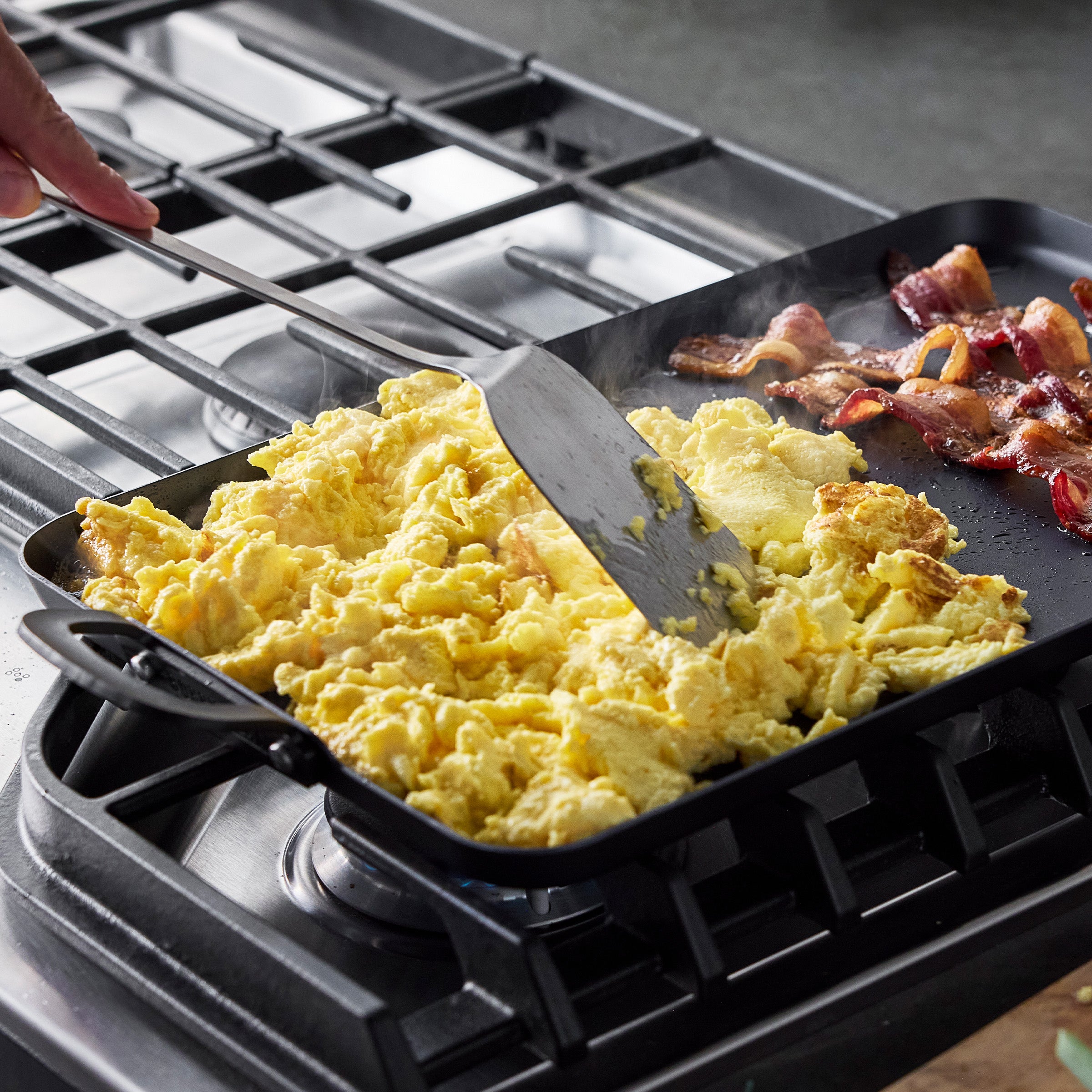 Bobby Flay by GreenPan 17" x 11" Carbon Steel Double Burner Griddle