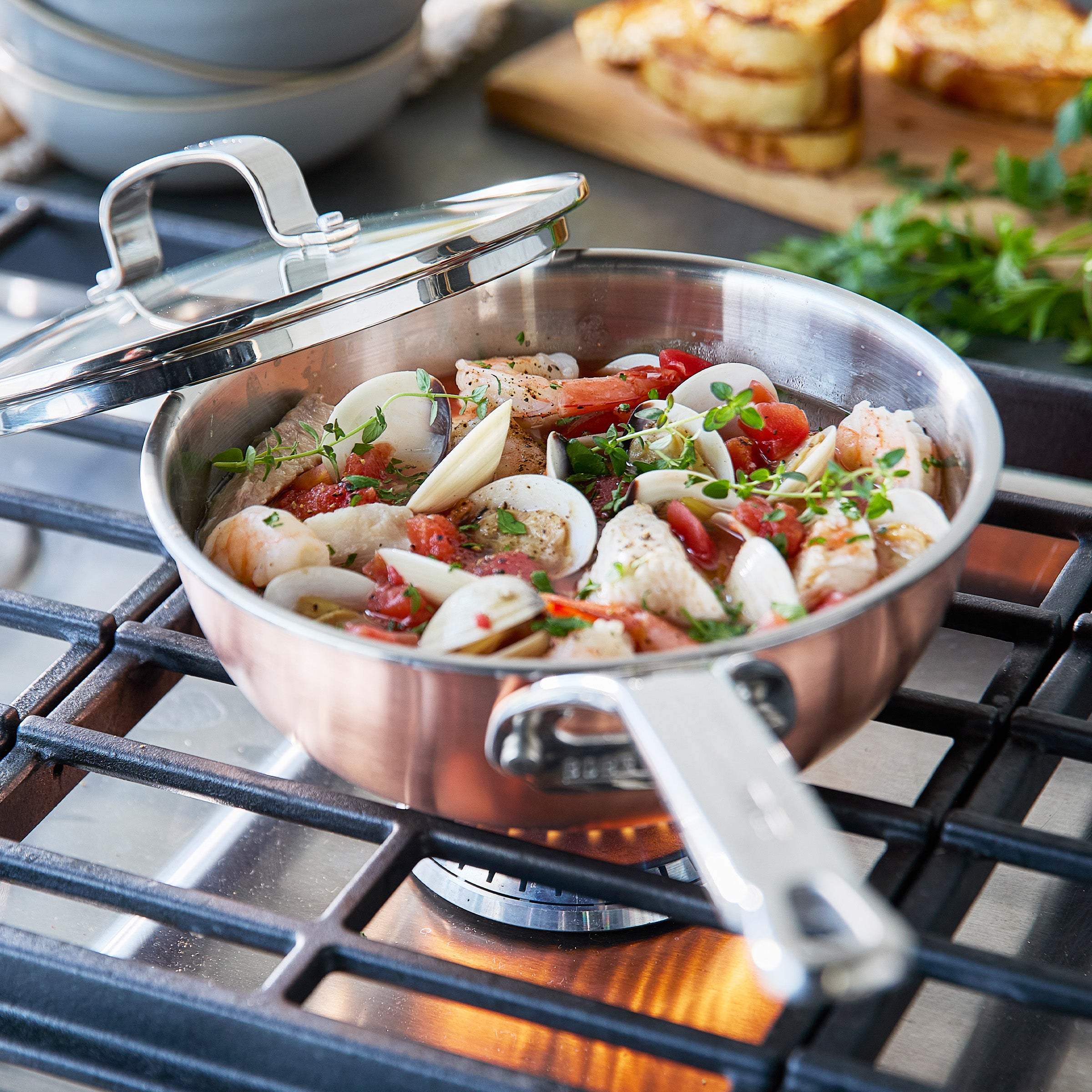 Bobby Flay by GreenPan Copper Clad 2-Quart Chef’s Pan with Lid