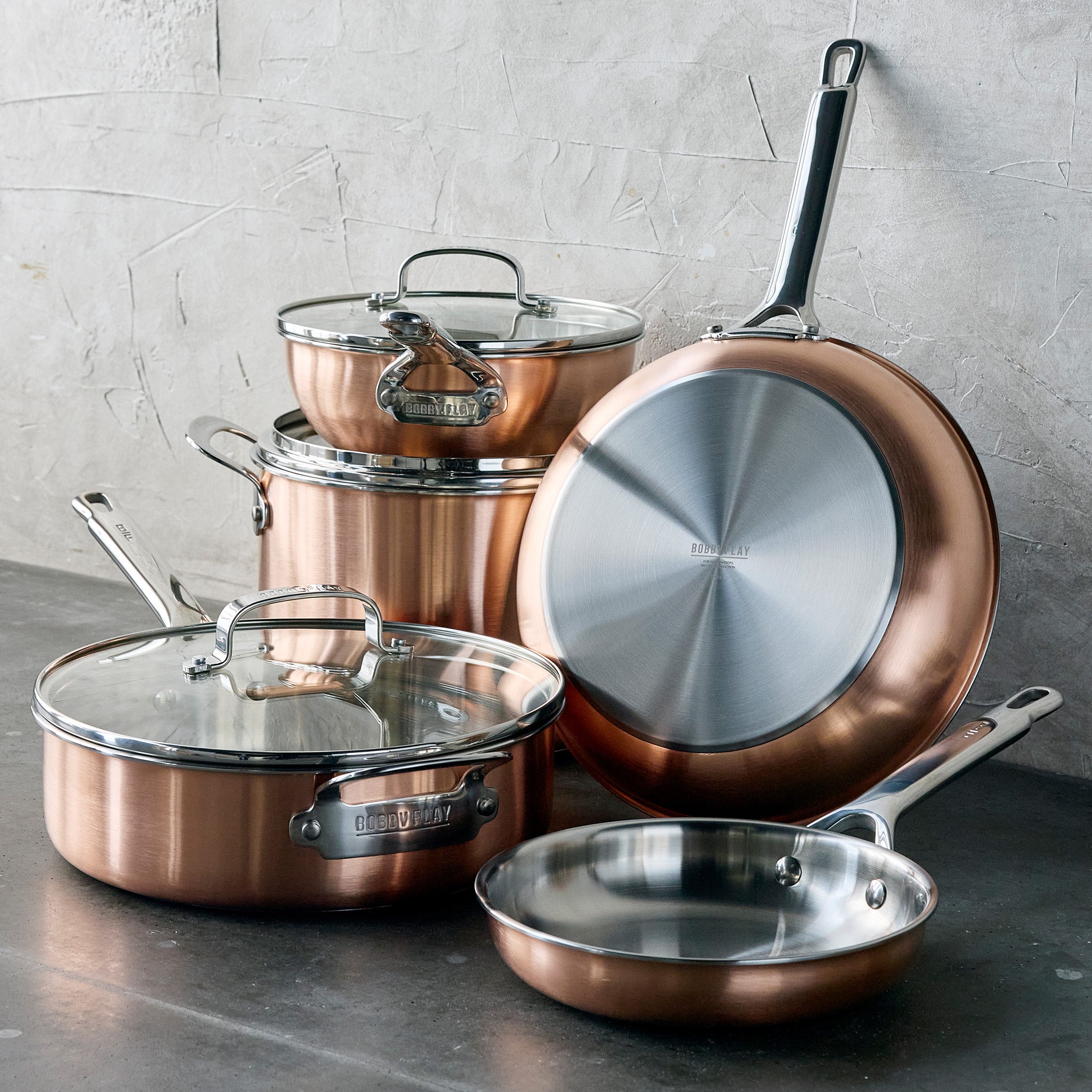 Bobby Flay by GreenPan Copper Clad 8-Piece Cookware Set | GreenPan