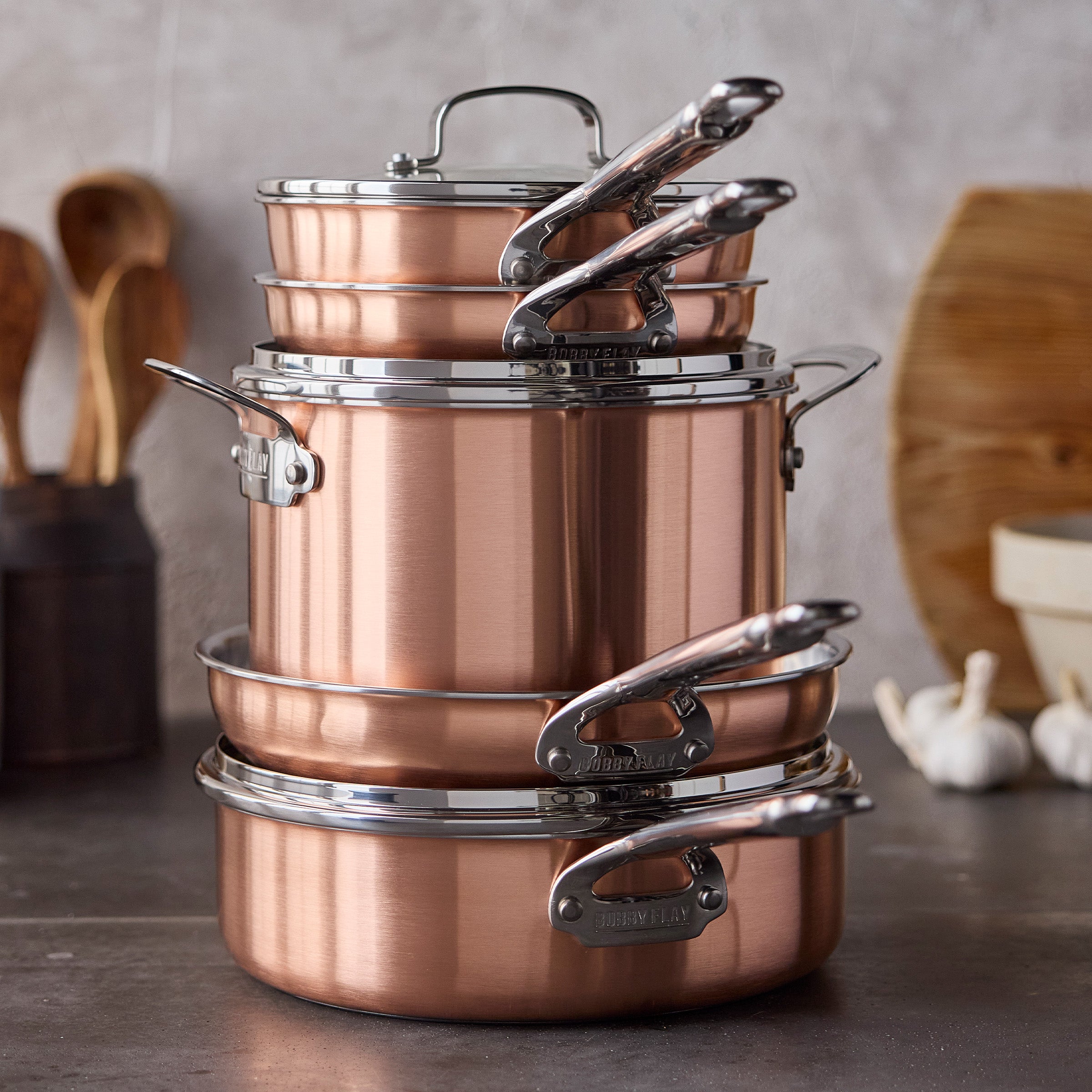Bobby Flay by GreenPan Copper Clad 8-Piece Cookware Set