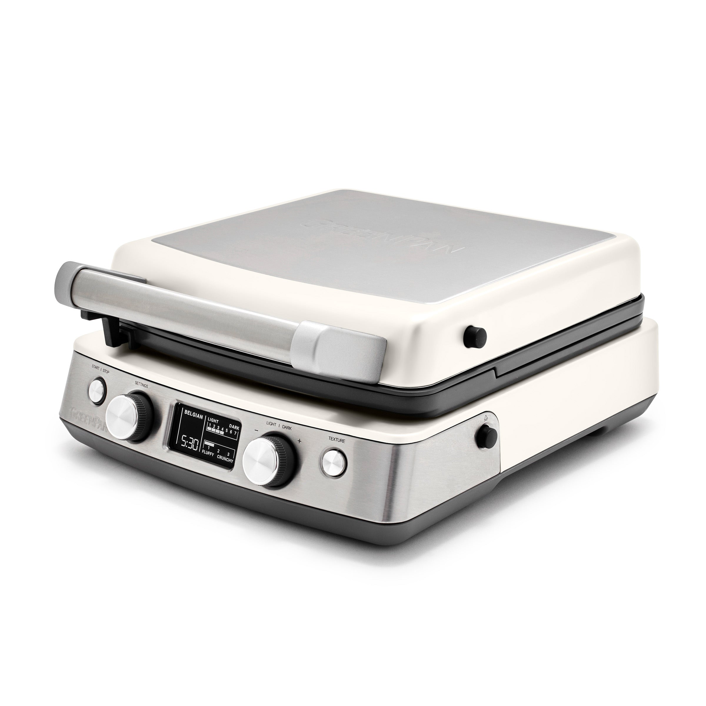 Elite Ceramic Nonstick 4-Square Waffle Maker | Cloud Cream