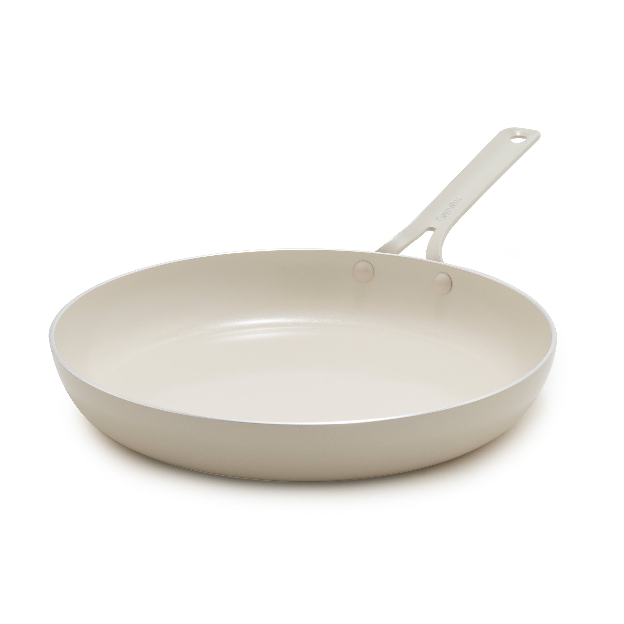 White frying pan on a white background