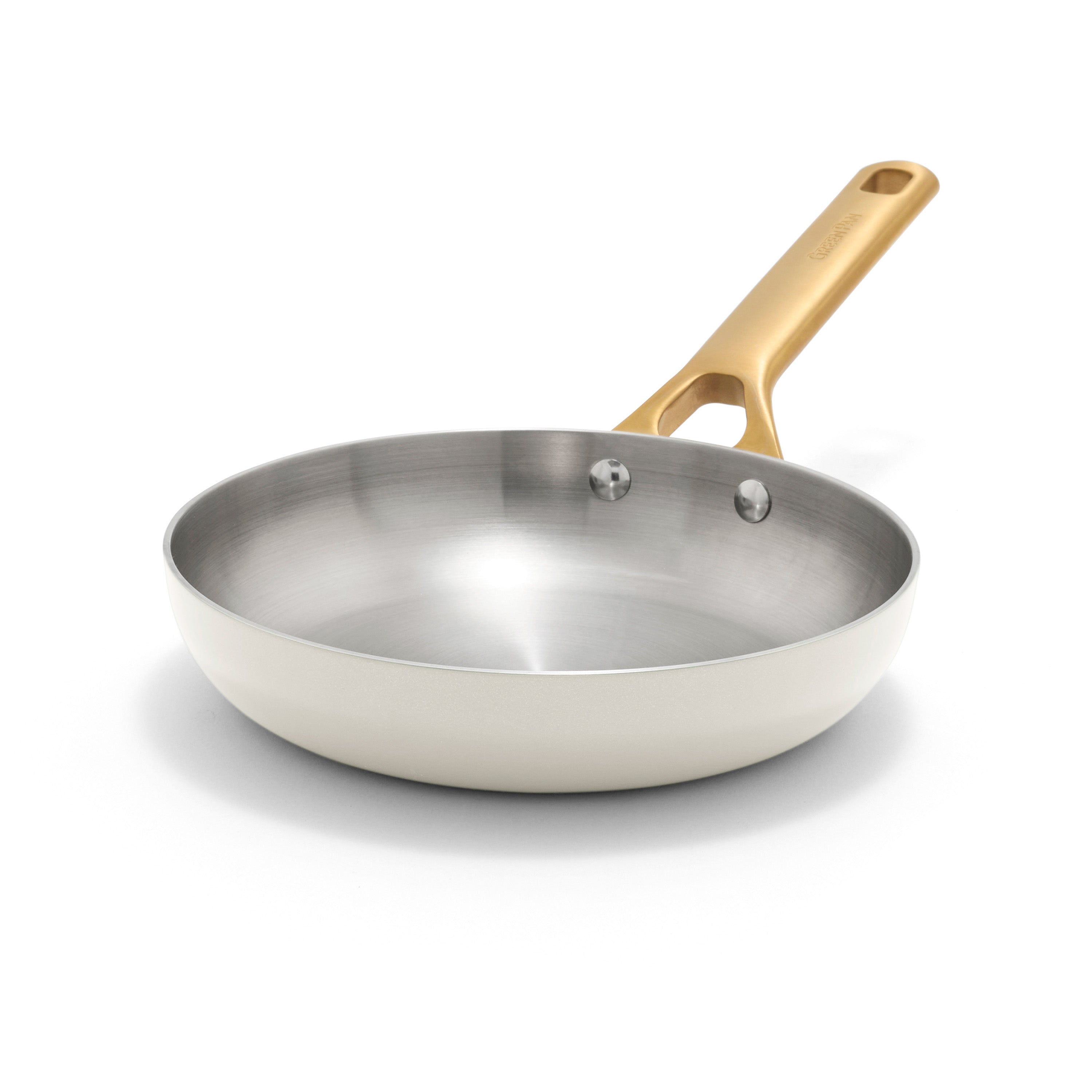 Reserve Pro Uncoated Stainless Steel 8" Frypan | Cream