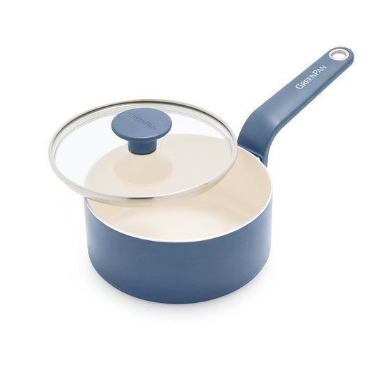 Rio Advanced Ceramic Nonstick 2-Quart Saucepan with Lid | Dutch Blue
