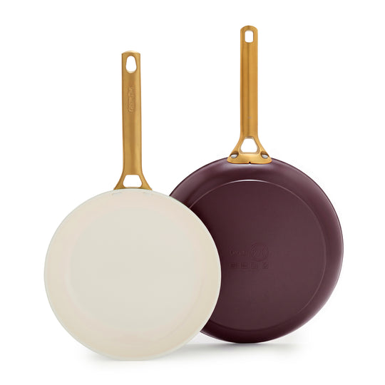 Reserve Pro Ceramic Nonstick 10" and 12" Frypan Set | Bordeaux