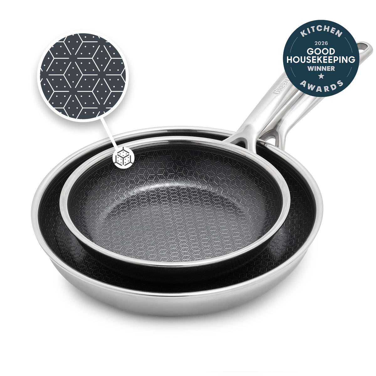 Spectra Thermobond Hybrid Ceramic Nonstick 8" and 10" Frypan Set