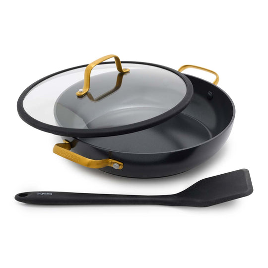 Reserve Pro Ceramic Nonstick 3.75-Quart Everyday Pan with Lid | Black