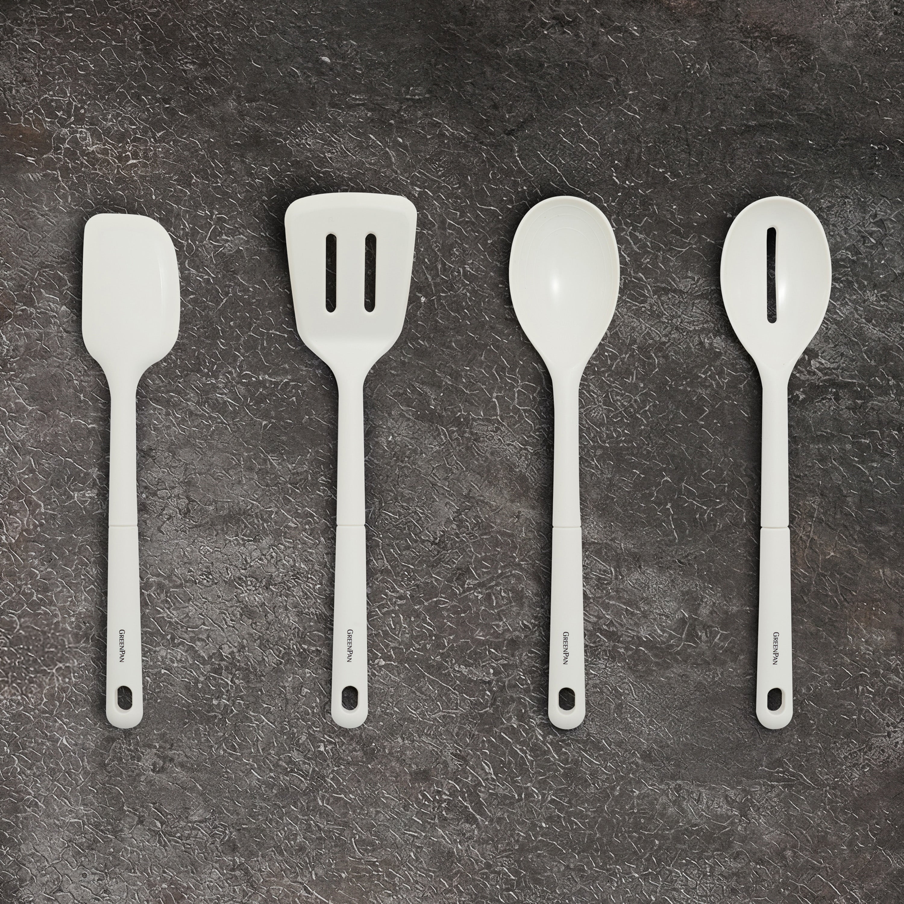 4-Piece Silicone Utensil Set | White | GreenPan