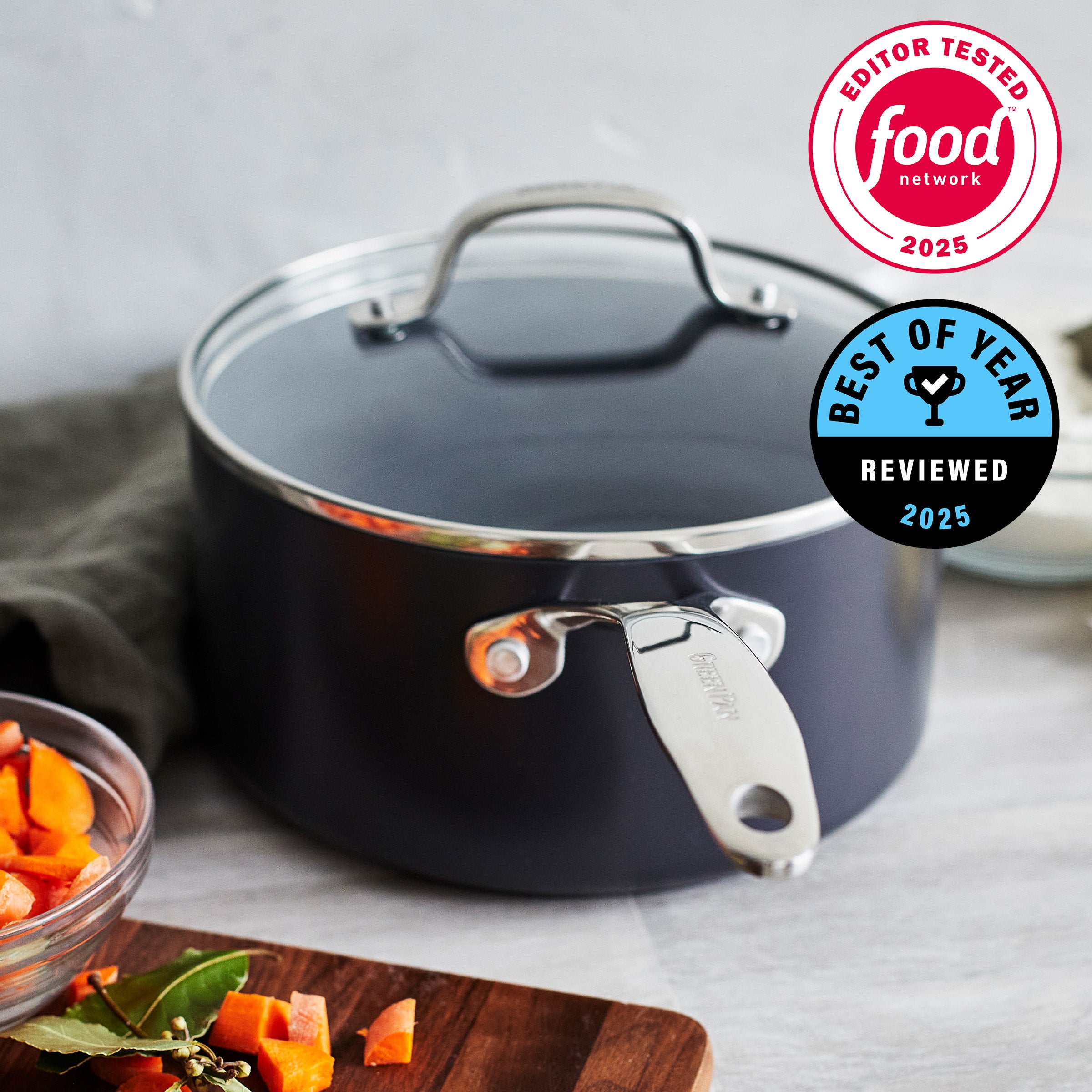 Valencia Pro Ceramic Nonstick 2-Quart Saucepan with Lid