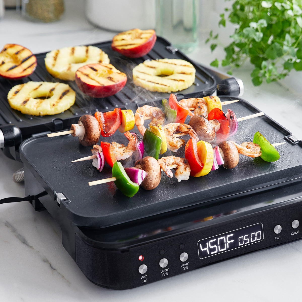 Professional contact-grills : Cast-iron contact grill – double