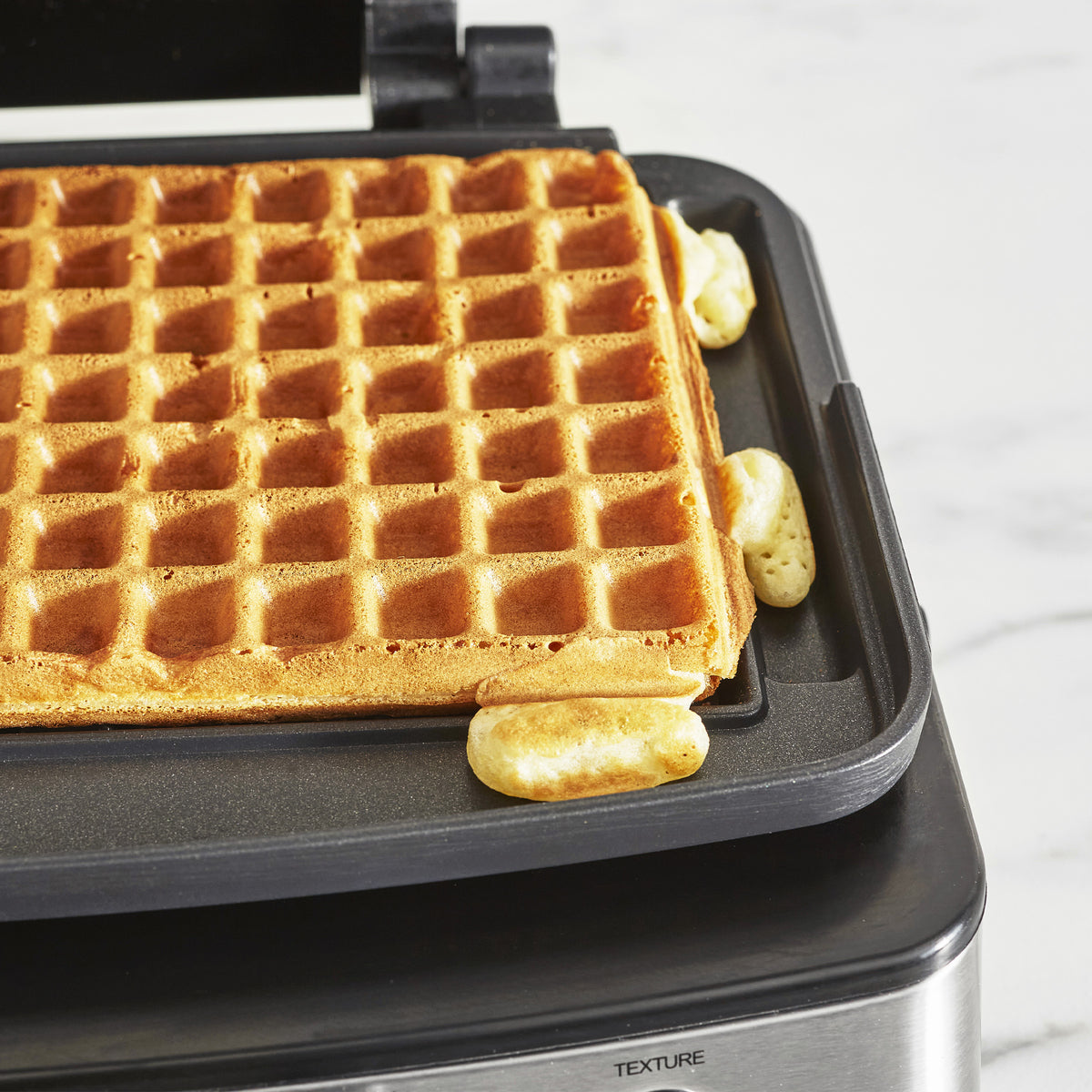 All-Clad Gourmet Stainless Steel 4 Slice Belgian Waffle Maker with  Removable Plates
