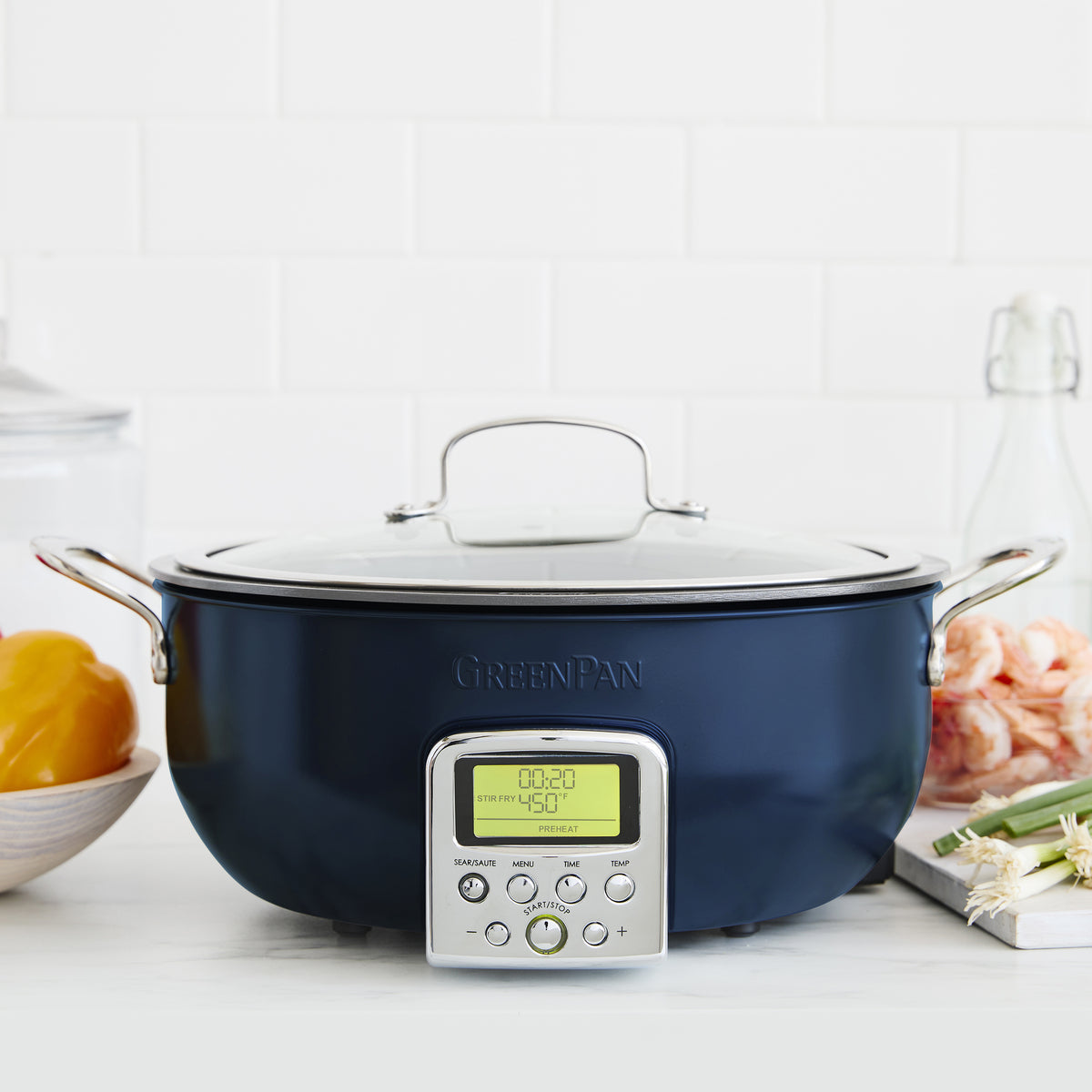 Elite Convection Air Fry Oven Featuring PFAS-Free Nonstick | Oxford Blue