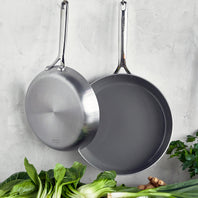 GP5 Stainless Steel 10" and 12" Frypan Set | Mirror Handles