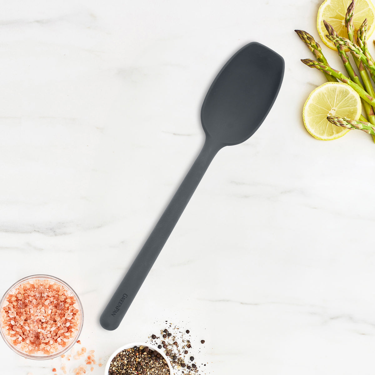 Platinum Silicone Flat Head Spoon | Gray | The Cookware Company (USA), LLC
