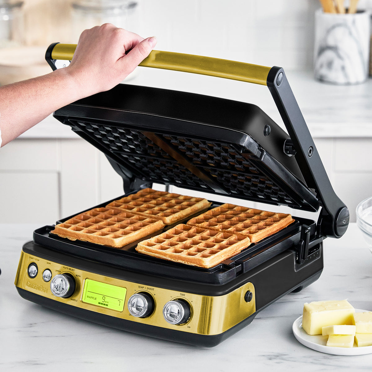 Waffle Iron Cuisinart Panini Press Waffle Plates Grill Cuisinart