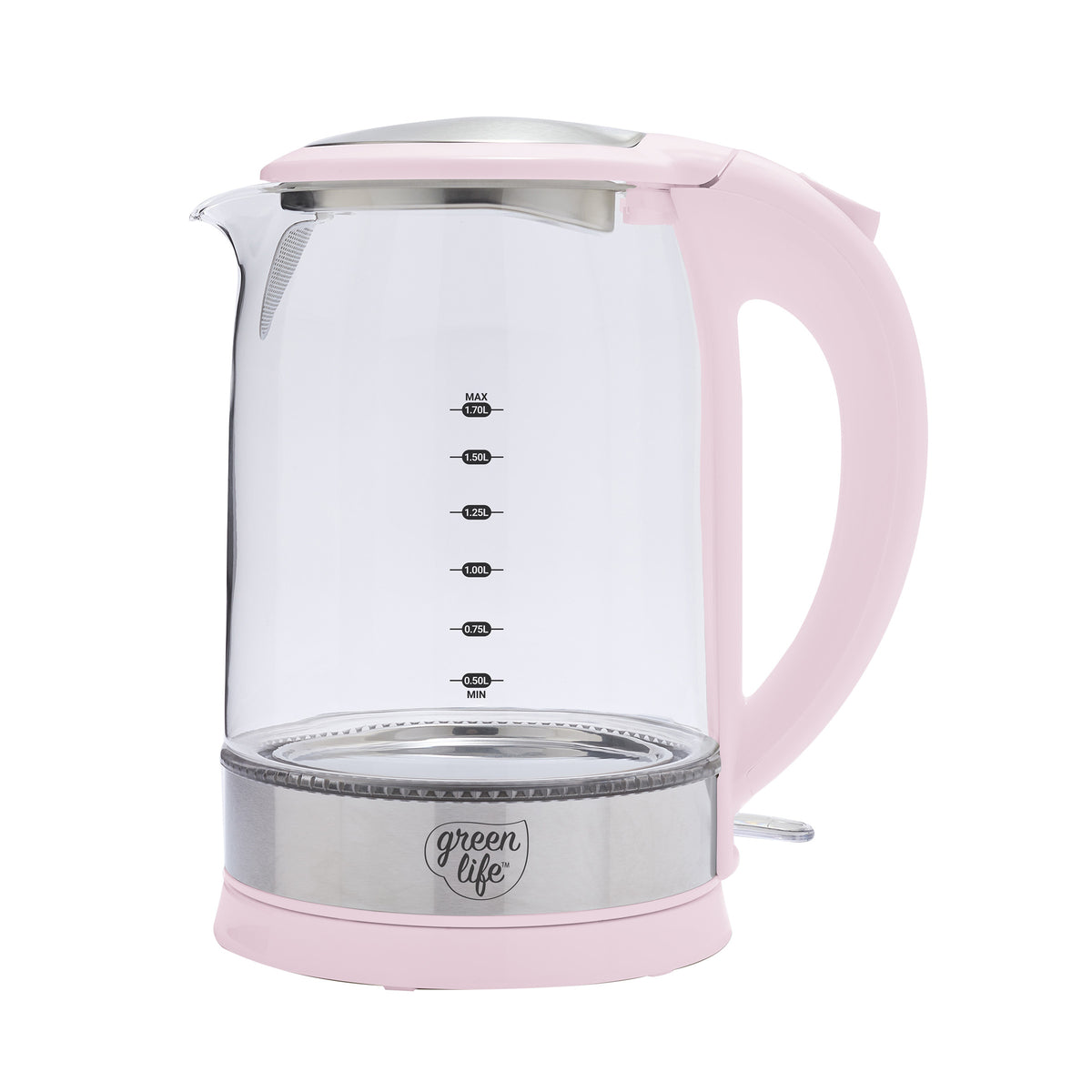 GreenLife Qwik EZ Glass Kettle | Pink
