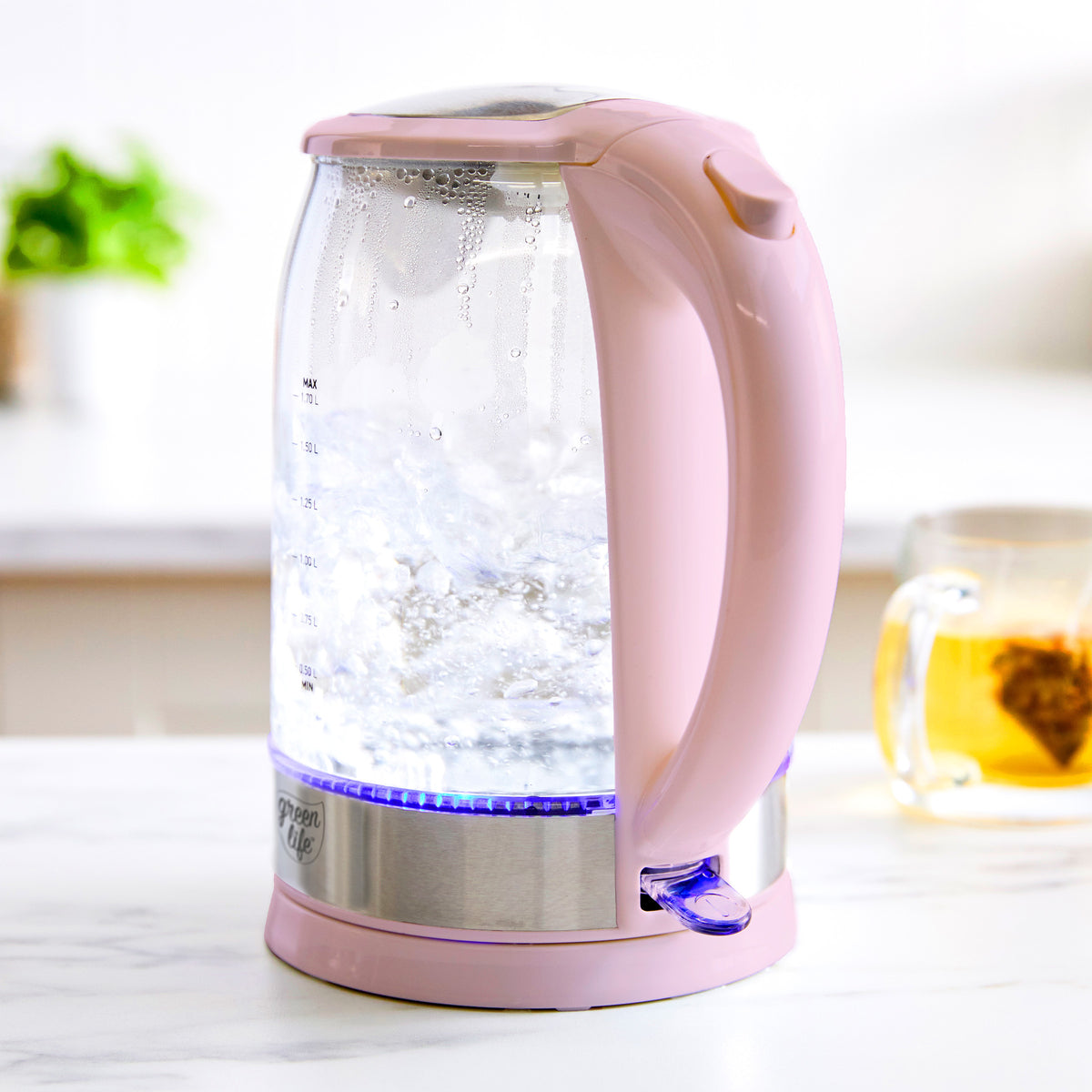 Blush Pink Tower Glass Toaster Tower Glitz Blush Pink Kettle Pink