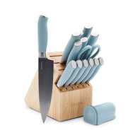 Titanium Cutlery Ultimate 16-Piece Knife Block Set | Blue Haze